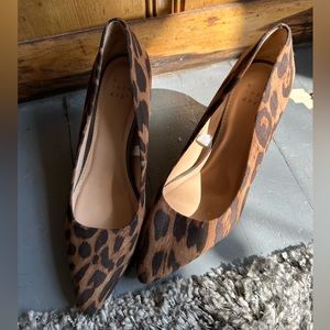 cheetah heels size 8